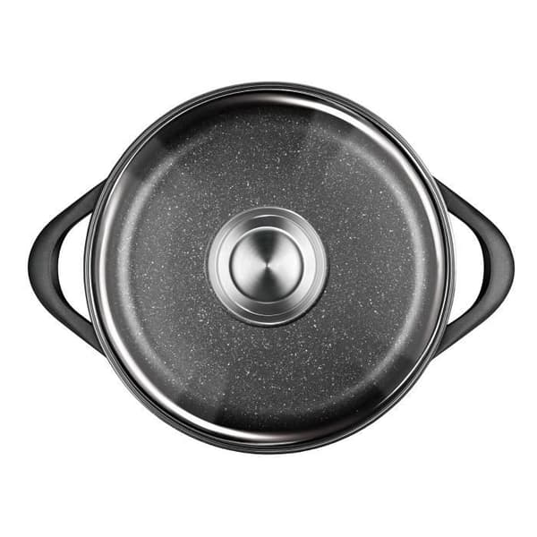 8-delad induktionskokkärl i gjuten aluminium, 3 kastruller, smillock MGK-17Negro 1004666
