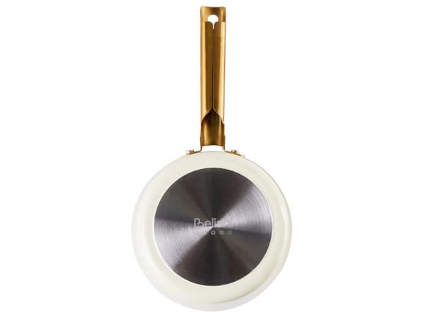 Sæt med 10 stk. gryder og pander i knækket hvid aluminium med non-stick keramisk belægning