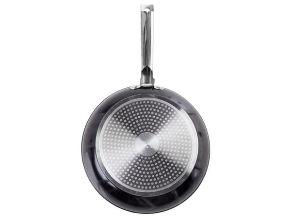 10-delers Grytesett Svart Aluminium Keramisk Belegg Non-Stick 3 Kasseroller med Lokk 2 Stekepanner