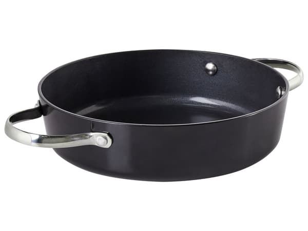 10-delers Grytesett Svart Aluminium Keramisk Belegg Non-Stick 3 Kasseroller med Lokk 2 Stekepanner
