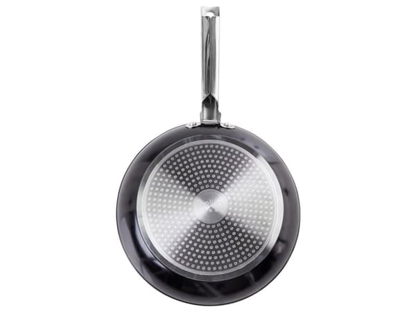 Sett med 3 Stekepanner Svart Aluminium Keramisk Belegg Non-Stick med Håndtak i 3 Størrelser