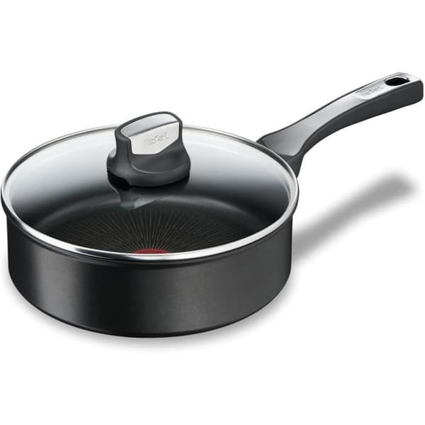Sauteuse Tefal Unlimited 24 cm med glaslock, Induktion, Rivtålig non-stick beläggning, Thermo-Signal, Tillverkad