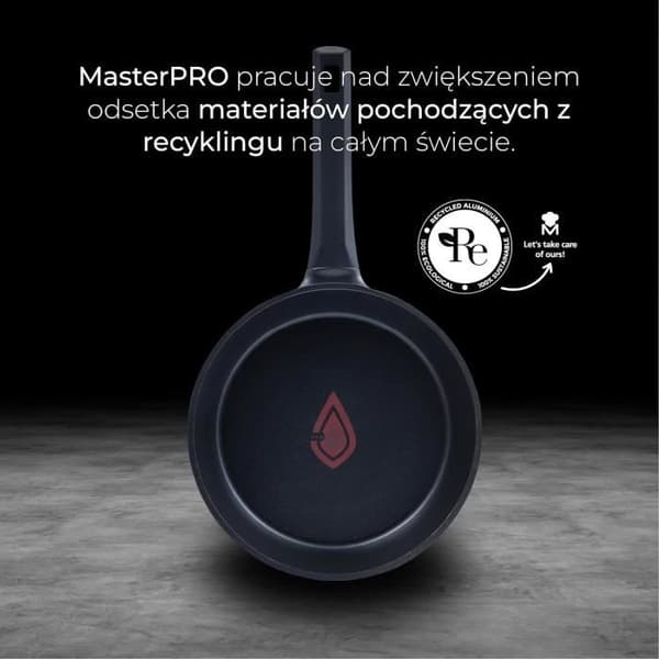 MasterPRO Gastro Reeco Set med 11 stekpannor och kastruller med lock i återvunnet aluminiumgjutning