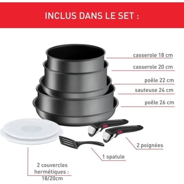 Tefal Ingenio Kökserie 10 delar Daily Chef On L7619302