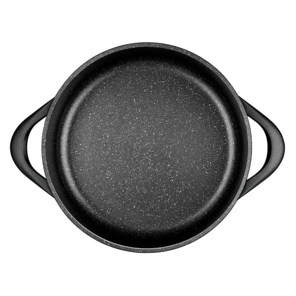 Induktionsgrytset 8 delar Aluminium Gjutjärn, 3 Kastruller, Lock Smile MGK-17 Svart 1004666