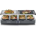 Miniatyrbild 1 av 4: SEVERIN Raclette Grill 8 personer, naturlig baksten och non-stick vändbar platta, justerbar termostat, RG 2371
