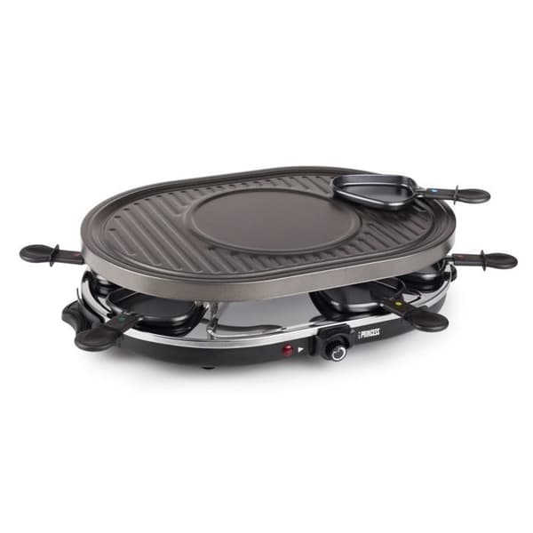 Princess 162700 raclettegrill - Oval - 8 personer - 1200 W