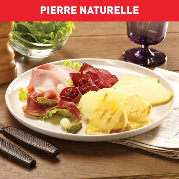 TEFAL Raclette- och pierradapparat, 1350 W, Upp till 10 personer, Naturlig lavasten, Praktisk förvaring PR457812