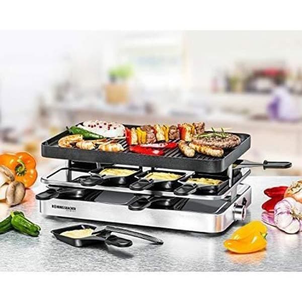 Raclettegrill - Rommelsbacher - RC 1400 - 1400 Watt - 8 personer - Svart