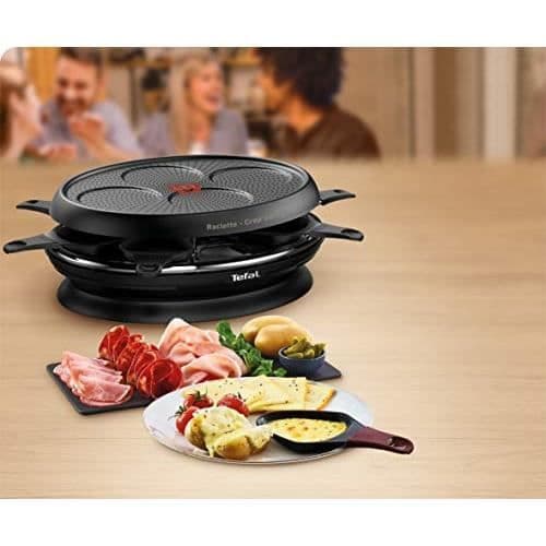 TEFAL Store'inn 2-i-1 Raclette Crêp'party Inbyggd förvaring Non-stick beläggning Powerglide kompatibel RE32081