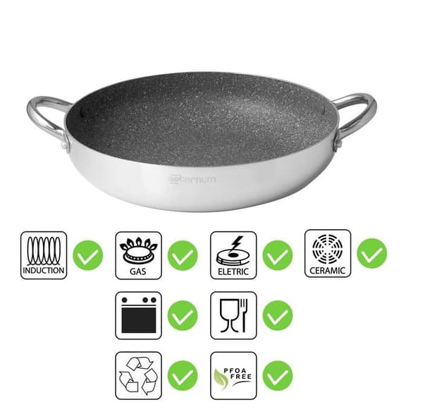 Aeternum kokkärl - AET598 - Non-stick aluminium stekpanna Stor lyxfamilj 32 cm