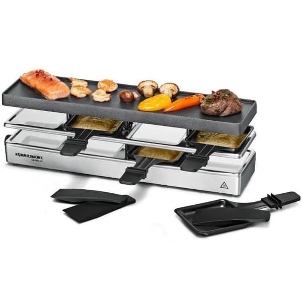 Raclette/Grill - Rommelsbacher - RC 800 - 725 W - 4 personer - Svart/Silver
