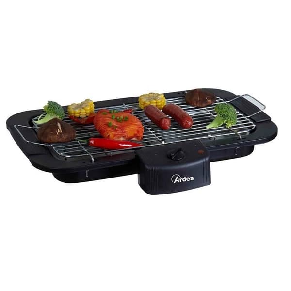 Ardes bärbar elektrisk grill, 2200 W, svart - AR1B01 Svart, Krom