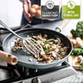 Miniatyrbild 3 av 4: GreenPan, Aluminium tätt trä, Grågrön, 3 st - Kastrullset CC001595-001