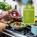 Miniatyrbild 4 av 4: GreenPan, Aluminium tätt trä, Grågrön, 3 st - Kastrullset CC001595-001