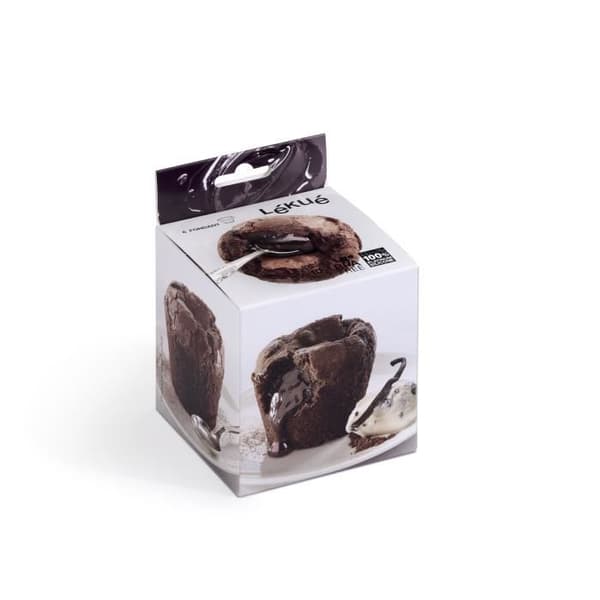 LEKUE - Set med 6 silikonchokladfondantformar