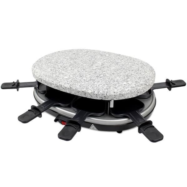 3 i 1 Raclette Set - LEOGREEN - Naturstensgrill - Komplett set med kokplattor