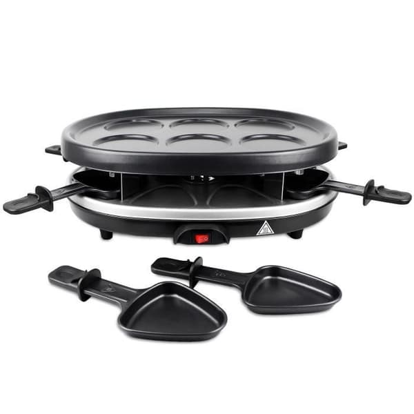 3 i 1 Raclette Set - LEOGREEN - Naturstensgrill - Komplett set med kokplattor