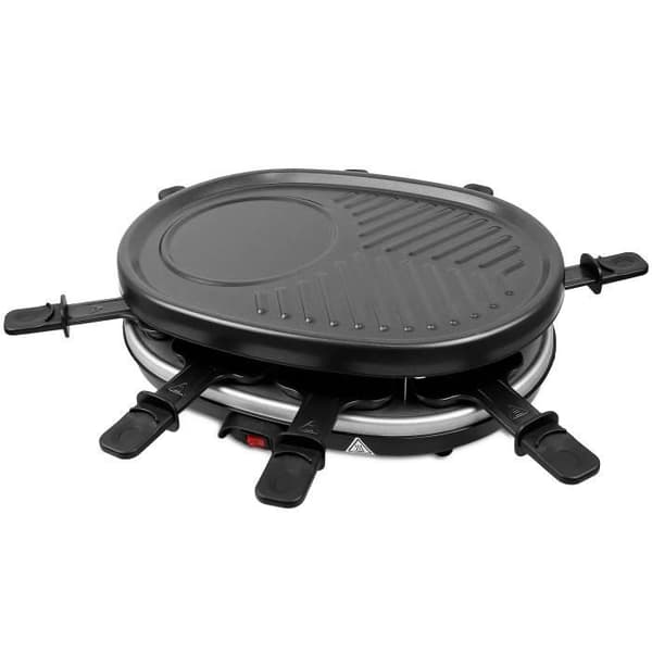 3 i 1 Raclette Set - LEOGREEN - Naturstensgrill - Komplett set med kokplattor