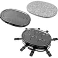 Miniatyrbild 1 av 4: 3 i 1 Raclette Set - LEOGREEN - Naturstensgrill - Komplett set med kokplattor