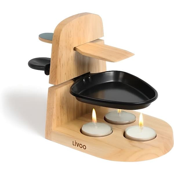 Racletteapparat 1 eller 2 personer med ljus 14 cm