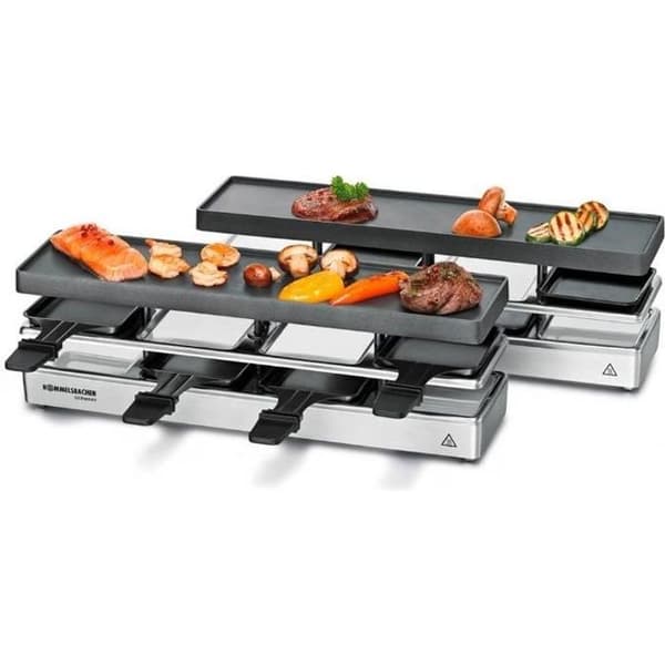 Raclette/grill - Rommelsbacher - RC 1600 - 795 W - 8 personer - Silver