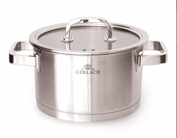 Gerlach - G04-0318M-ZGB2-09PU-S1S1-01 - 5901035700918 | En uppsättning med 9 krukor - Prestige | 18/10 Stål