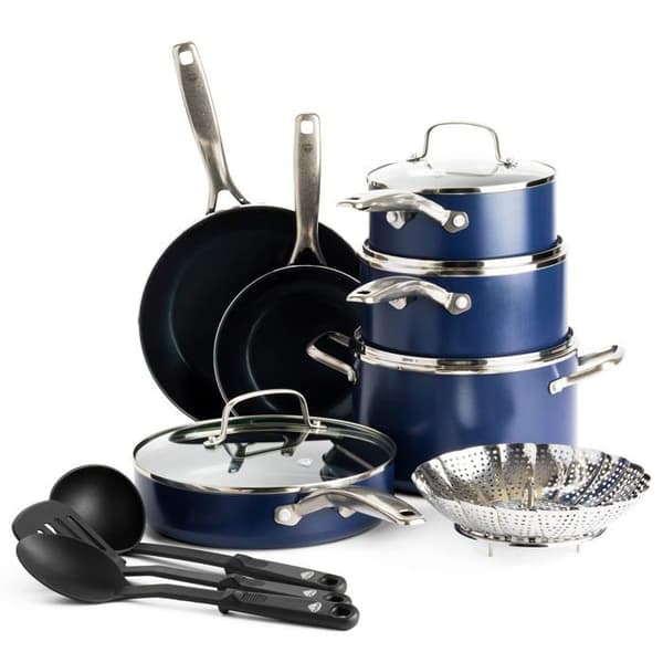 Greenpan Köksredskap Set - CC001951-002 - Blue Diamond Non-Stick Köksredskap Set, 14 delar, Blå