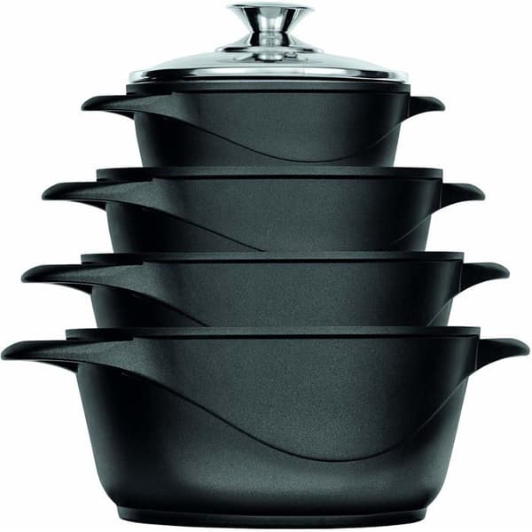 Köksset - Smile - MGK12 Negro - Non-stick - Induktion - 8 delar