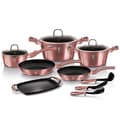Miniatyrbild 2 av 6: Induktionskokkärl 12 Delar Aluminium Non-stick Utan PFOA Berlinger Haus I-Rose Rosé 98151