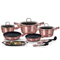 Miniatyrbild 1 av 6: Induktionskokkärl 12 Delar Aluminium Non-stick Utan PFOA Berlinger Haus I-Rose Rosé 98151