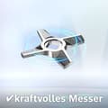 Miniatyrbild 6 av 6: Köttkvarn för köksmaskin MUM5 - BOSCH - MUZ5FW1 - Perforerad skiva i rostfritt stål (diameter 4,5 mm)