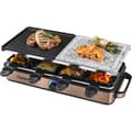 Miniatyrbild 1 av 5: Bestron Raclette-grill Elektrisk raclette för upp till 8 personer, 8 stekpannor och 8 skrapor, 1400 Watt, Färg: koppar