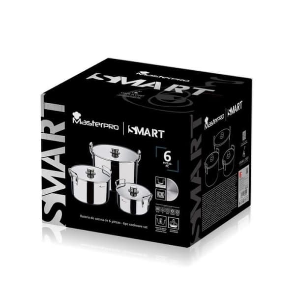 Masterpro SMART MP kokkärl i rostfritt stål (6 st) - 6926427600002