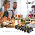 Miniatyrbild 3 av 3: Raclette Grill för 10 personer - KORONA - 45060 - Avtagbar grillplatta - Non-stick beläggning