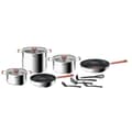 Miniatyrbild 2 av 5: TEFAL G721SD74 13-delat köksredskapsset, induktion, rostfritt stål + non-stick beläggning, stekpanna, kastrull, Opti'Space
