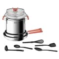 Miniatyrbild 1 av 5: TEFAL G721SD74 13-delat köksredskapsset, induktion, rostfritt stål + non-stick beläggning, stekpanna, kastrull, Opti'Space