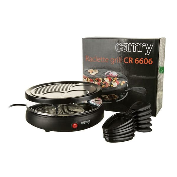 Raclette/grill - CAMRY - CR 6606 - 1200 Watt - Svart - 6 personer