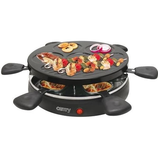 Raclette/grill - CAMRY - CR 6606 - 1200 Watt - Svart - 6 personer