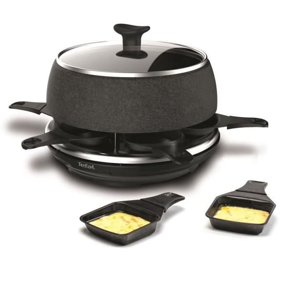 TEFAL Raclettemaskin, 6 personer, Kompakt, Enkel förvaring, Receptbok medföljer, Made in France RE12C801