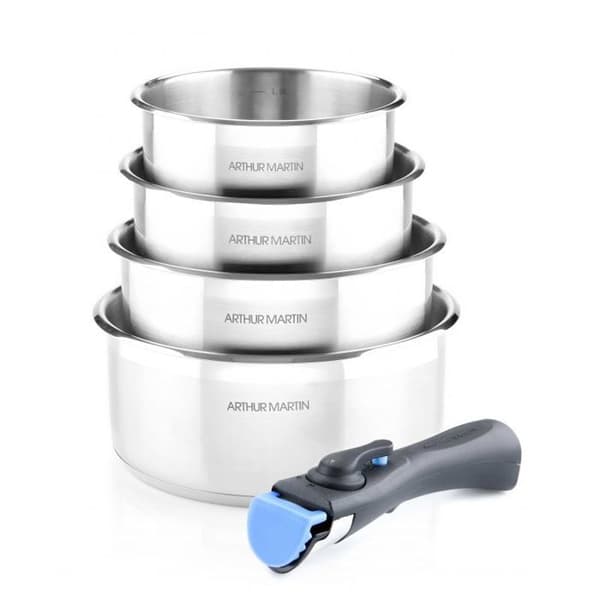 Set med kastruller och kastruller - ARTHUR MARTIN - 5 delar - Non-stick - Alla värmekällor inklusive induktion