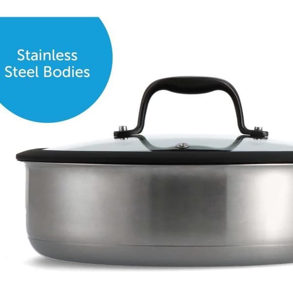 Köksset BK Ceramic Black 7 delar i Rostfritt Stål med Keramiskt Non-stick Beläggning utan PFAS