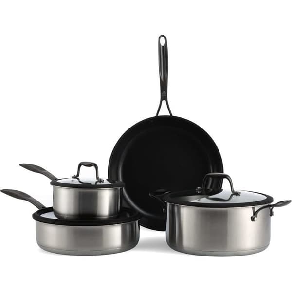 Köksset BK Ceramic Black 7 delar i Rostfritt Stål med Keramiskt Non-stick Beläggning utan PFAS