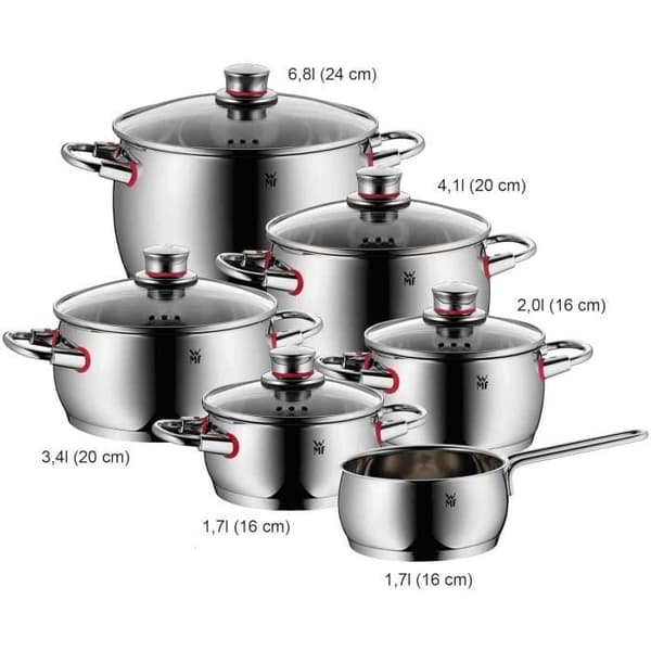WMF Quality One Set med 6 induktionsgrytor