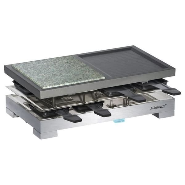 Raclette/grill - Steba - RC 88 - 1200 W - 8 personer - Grå