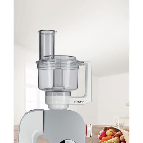 Multimixer - BOSCH - För Köksmaskin MUM5 - Universalkniv, rivjärn och tvåeggad skiva - Transparent vit