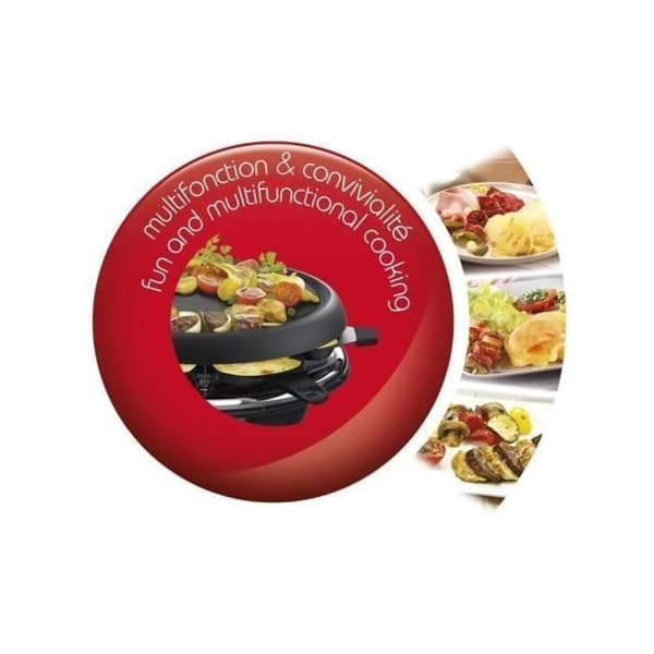 MOULINEX Multifunktionsraclettemaskin, Plancha, Crepe maker, 6 personer, Non-stick, Made in France, Accessimo RE151812