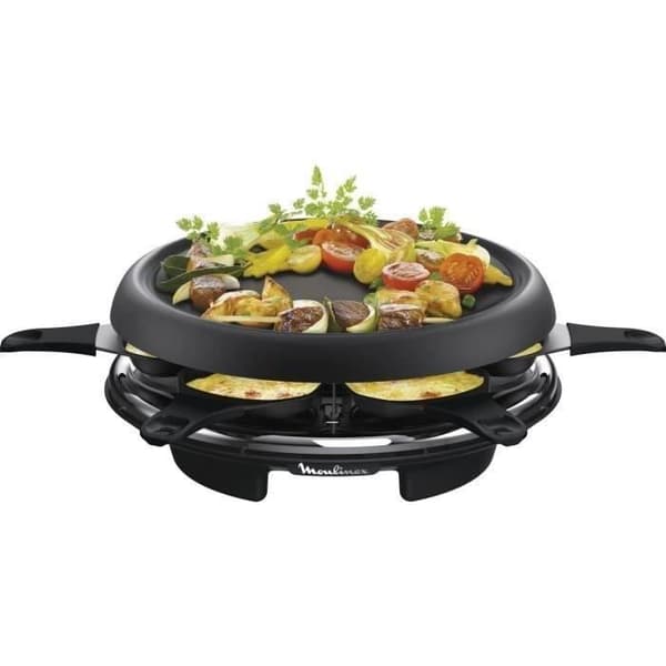 MOULINEX Multifunktionsraclettemaskin, Plancha, Crepe maker, 6 personer, Non-stick, Made in France, Accessimo RE151812