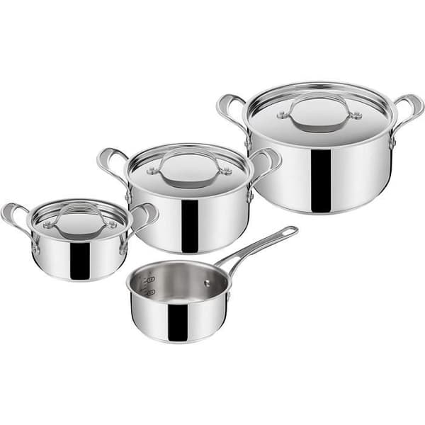 Kastruller - TEFAL - Jamie Oliver Cooks Classic - Rostfritt stål - 7 delar - Induktion