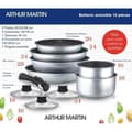 Pikkukuva 2 / 2: Arthur Martin AM167S 10-osainen keittoastiasto - Alumiini - Irrotettava kahva - Sopii kaikille lämmönlähteille, myös induktiolle
